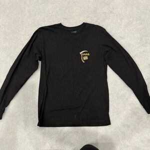 Vans Men's Black Long Sleeve with Gold Accent
